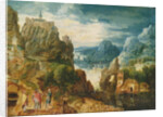 Mountainous Landscape with the Road to Emmaus, 1597 by Lucas van Valckenborch