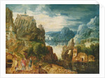 Mountainous Landscape with the Road to Emmaus, 1597 by Lucas van Valckenborch