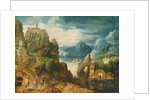 Mountainous Landscape with the Road to Emmaus, 1597 by Lucas van Valckenborch