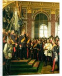 The Proclamation of Wilhelm as Kaiser of the new German Reich, in the Hall of Mirrors at Versailles on 18th January 1871, 1885 by Anton Alexander von Werner
