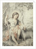 The Young John the Baptist with the Lamb in a Rocky Landscape by Bartolome Esteban Murillo