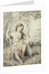 The Young John the Baptist with the Lamb in a Rocky Landscape by Bartolome Esteban Murillo