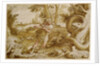 Cadmus about to attack a Dragon by Hendrik Goltzius