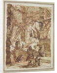 Preparatory drawing for plate number VIII of the 'Carceri al'Invenzione' series by Giovanni Battista Piranesi