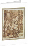 Preparatory drawing for plate number VIII of the 'Carceri al'Invenzione' series by Giovanni Battista Piranesi