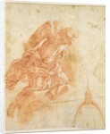 Suspended angel and architectural sketch, c.1600 by Bernardino Barbatelli Poccetti
