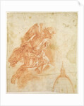 Suspended angel and architectural sketch, c.1600 by Bernardino Barbatelli Poccetti