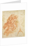 Suspended angel and architectural sketch, c.1600 by Bernardino Barbatelli Poccetti