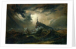 Stormy sea with Lighthouse, 19th century by Karl Blechen