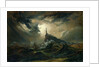 Stormy sea with Lighthouse, 19th century by Karl Blechen