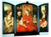 The Holy Family with St. Catherine and St. Barbara, triptych by Master of the Holy Blood