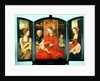 The Holy Family with St. Catherine and St. Barbara, triptych by Master of the Holy Blood
