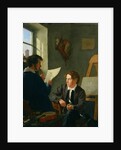 Hermann Kauffmann and Georg Haeselich in Kauffmanns Munich Studio, 1830 by Hermann Kauffmann