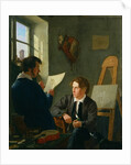 Hermann Kauffmann and Georg Haeselich in Kauffmanns Munich Studio, 1830 by Hermann Kauffmann