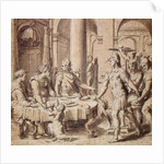 The Banquet of Dido and Aeneas, model for a tapestry in the Story of Aeneas series, c.1532 by Perino del Vaga