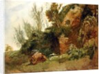 Landscape Study at Baths of Caracalla by Anselm Feuerbach