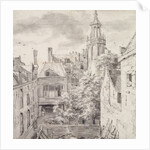 View of the Courtyard of the House of the Archers of the St. Sebastian Guild on the Singel in Amsterdam by Jacob Isaaksz. or Isaacksz. van Ruisdael