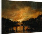Blaze in Amsterdam by Aert van der Neer