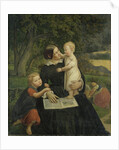 Emilie Marie Wasmann, the artist's wife, with Elise and Erich, their oldest children, 1860 by Rudolph Friedrich Wasmann