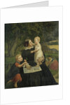 Emilie Marie Wasmann, the artist's wife, with Elise and Erich, their oldest children, 1860 by Rudolph Friedrich Wasmann