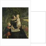 Emilie Marie Wasmann, the artist's wife, with Elise and Erich, their oldest children, 1860 by Rudolph Friedrich Wasmann
