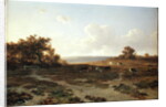 Heath Landscape with Cows, 1852 by Francois Auguste Ortmans