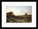 Heath Landscape with Cows, 1852 by Francois Auguste Ortmans