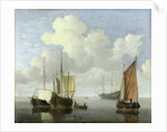 Seascape by Willem van de the Younger Velde