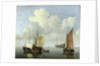 Seascape by Willem van de the Younger Velde
