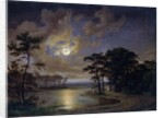 Holstein Sea - Moonlight, 1847 by Johann Georg Haeselich