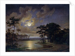 Holstein Sea - Moonlight, 1847 by Johann Georg Haeselich