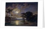 Holstein Sea - Moonlight, 1847 by Johann Georg Haeselich