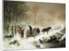 Loading Wood in the Snow, 1858 by Hermann Kauffmann