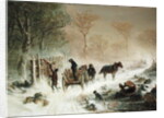 Loading Wood in the Snow, 1858 by Hermann Kauffmann