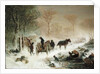 Loading Wood in the Snow, 1858 by Hermann Kauffmann