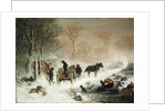 Loading Wood in the Snow, 1858 by Hermann Kauffmann