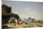 Travellers Before a Roadside Inn by Heinrich Burkel