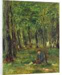 Young Farmer sitting in the Forest, 1878 by Thomas Ludwig Herbst