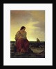 Fisherman's Wife Mourning on the Beach by Julius Muhr