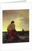 Fisherman's Wife Mourning on the Beach by Julius Muhr