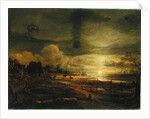 Canal at Moonrise by Aert van der Neer