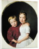 Portrait of Two Children, 1844 by Ferdinand Georg Waldmuller