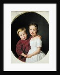 Portrait of Two Children, 1844 by Ferdinand Georg Waldmuller