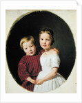 Portrait of Two Children, 1844 by Ferdinand Georg Waldmuller