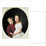 Portrait of Two Children, 1844 by Ferdinand Georg Waldmuller
