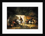 A Rider watering his Horse in a Stable, 1840 by Joseph Moerenhout