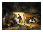 A Rider watering his Horse in a Stable, 1840 by Joseph Moerenhout