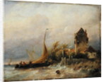 The Homecoming of the Fishing Boat, 1846 by Salomon Leonardus Verveer