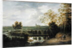 Landscape with Fisherman by Lucas van Uden