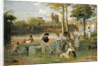 Washing on the Tiber, 1864 by Heinrich Dreber